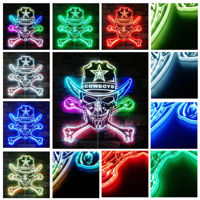 Dallas Cowboys Skully RGB LED Sign