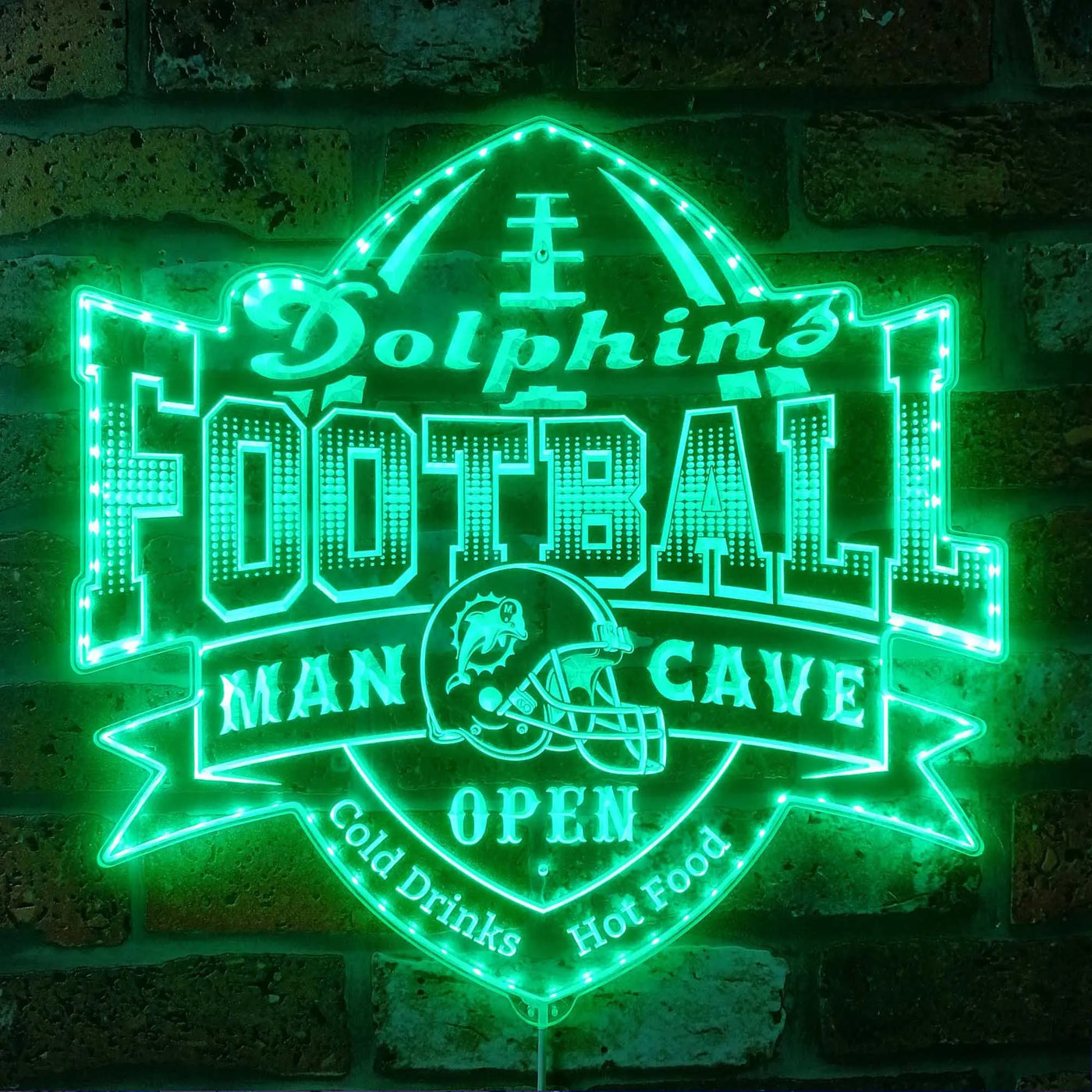 Miami Dolphins Sports Bar RGB LED Sign