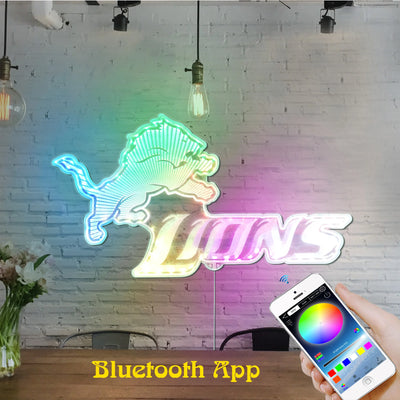 Detroit Lions Dynamic RGB LED Sign