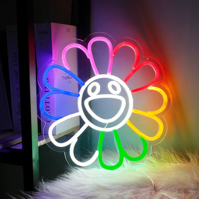 Illumi Rainbow Sunflower Neon LED Sign