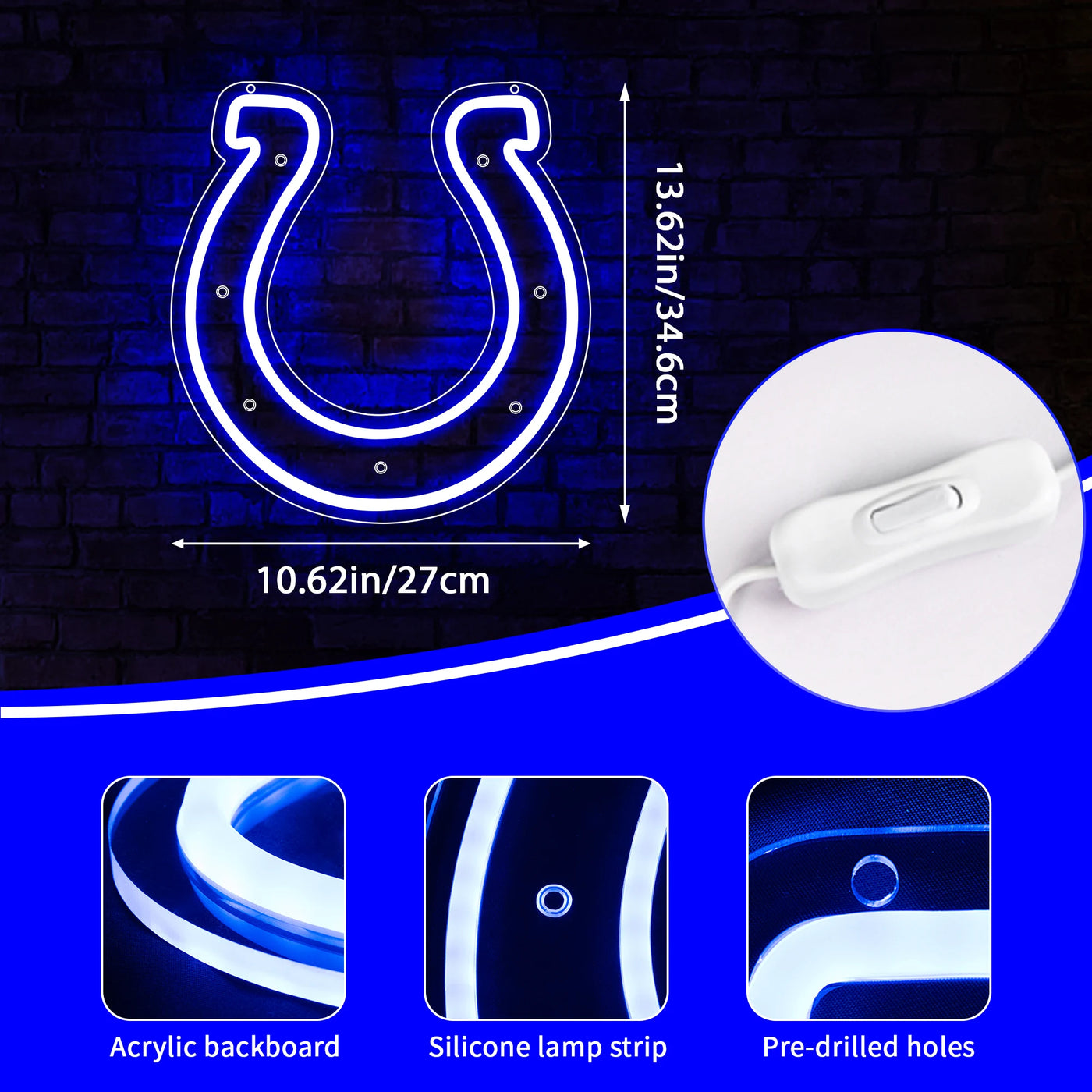 Illumi Indianapolis Colts Neon LED Sign