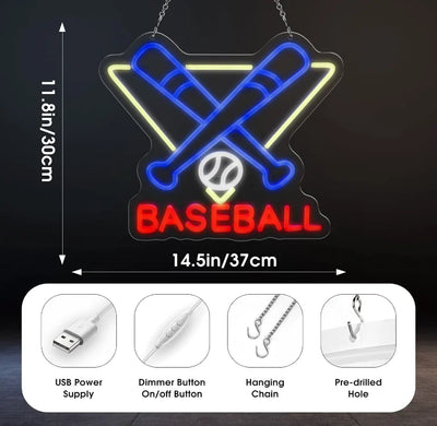 Illumi Baseball Bats LED Neon Sign