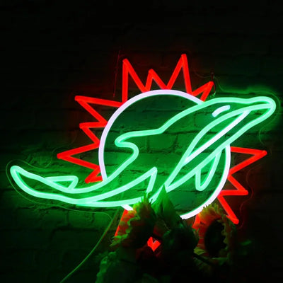 Miami Dolphins Phins Up LED Neon Sign