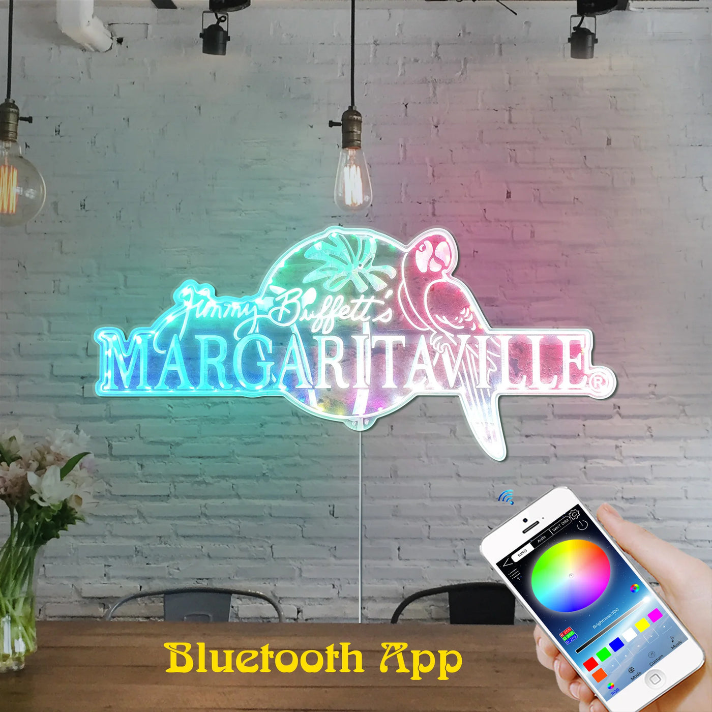 Jimmy Buffett's Margaritaville RGB LED Sign