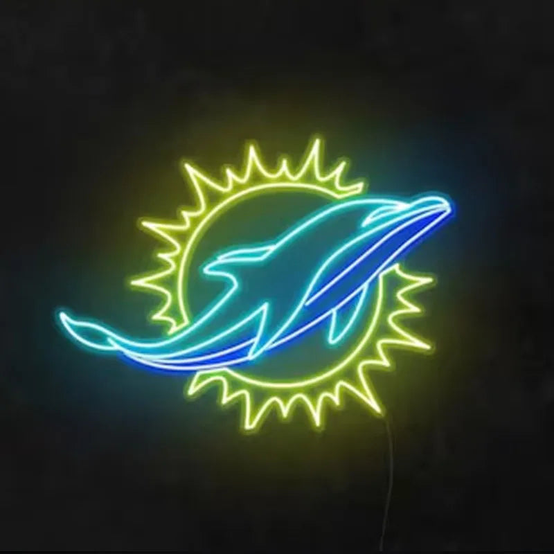 Illumi Miami Dolphins Fins Up LED Neon Sign