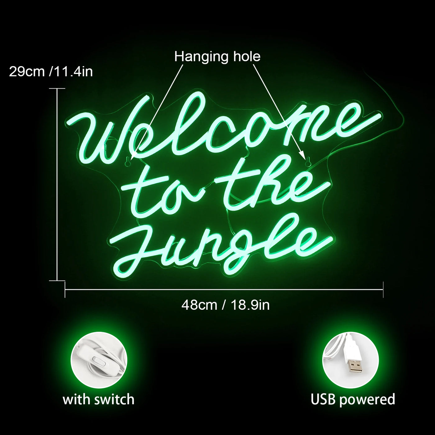 Illumi Welcome to the Jungle Neon LED Sign