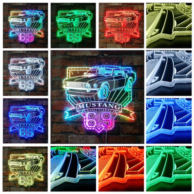 Illumi '69 Mustang RGB LED Sign