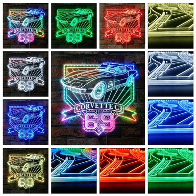 Illumi '69 Corvette RGB LED Sign