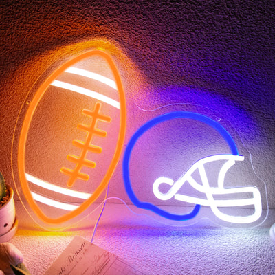 Illumi Football & Blue Helmet Neon LED Sign