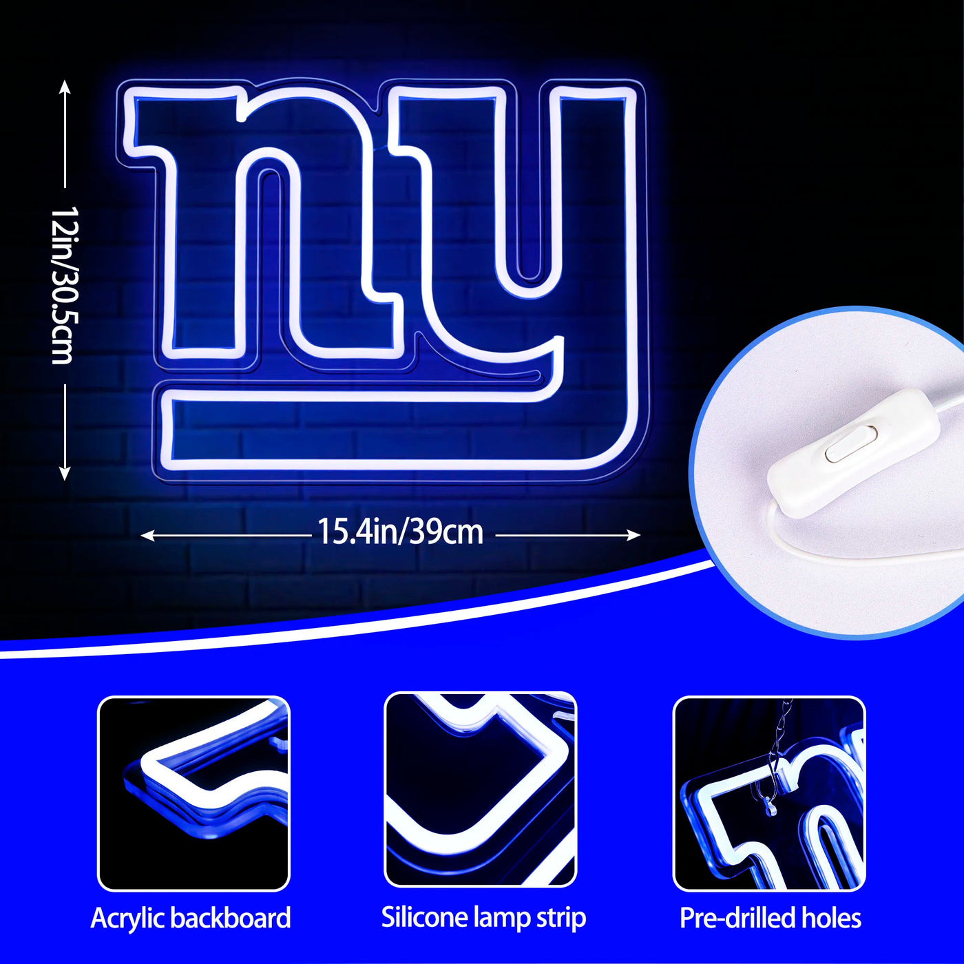 Illumi New York Giants Neon LED Sign