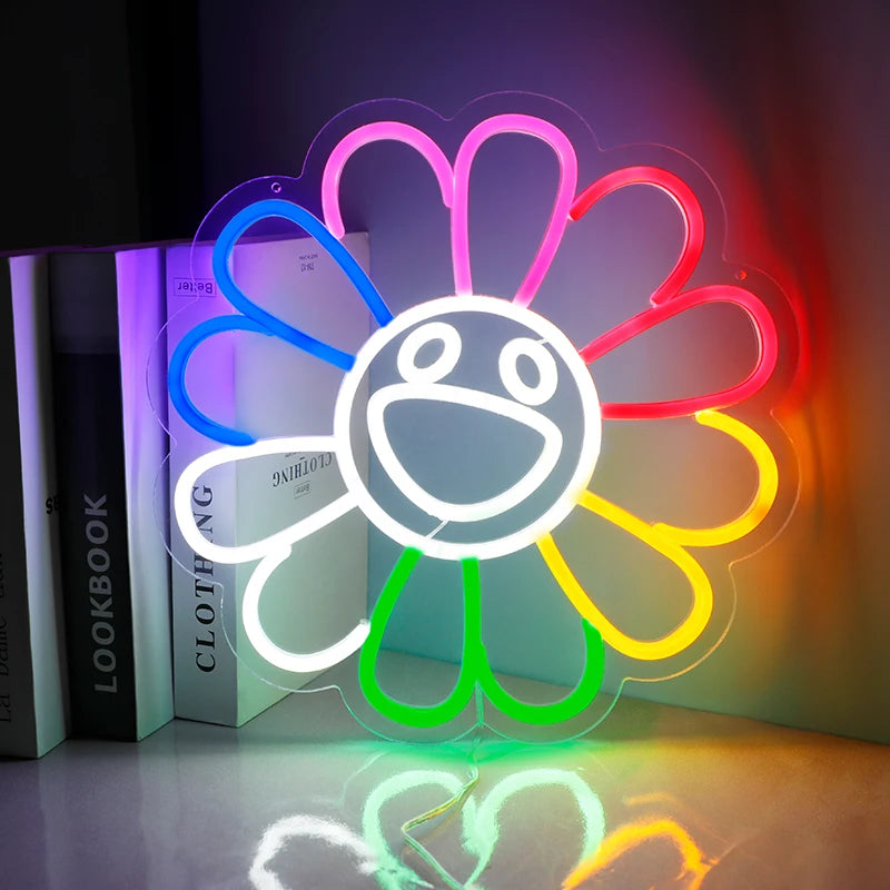 Illumi Rainbow Sunflower Neon LED Sign