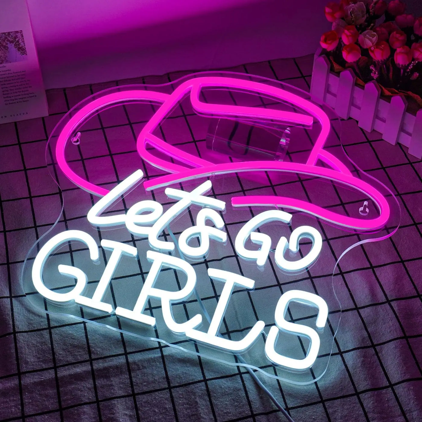 Illumi Cowgirl Lets Go Girls Neon LED Sign