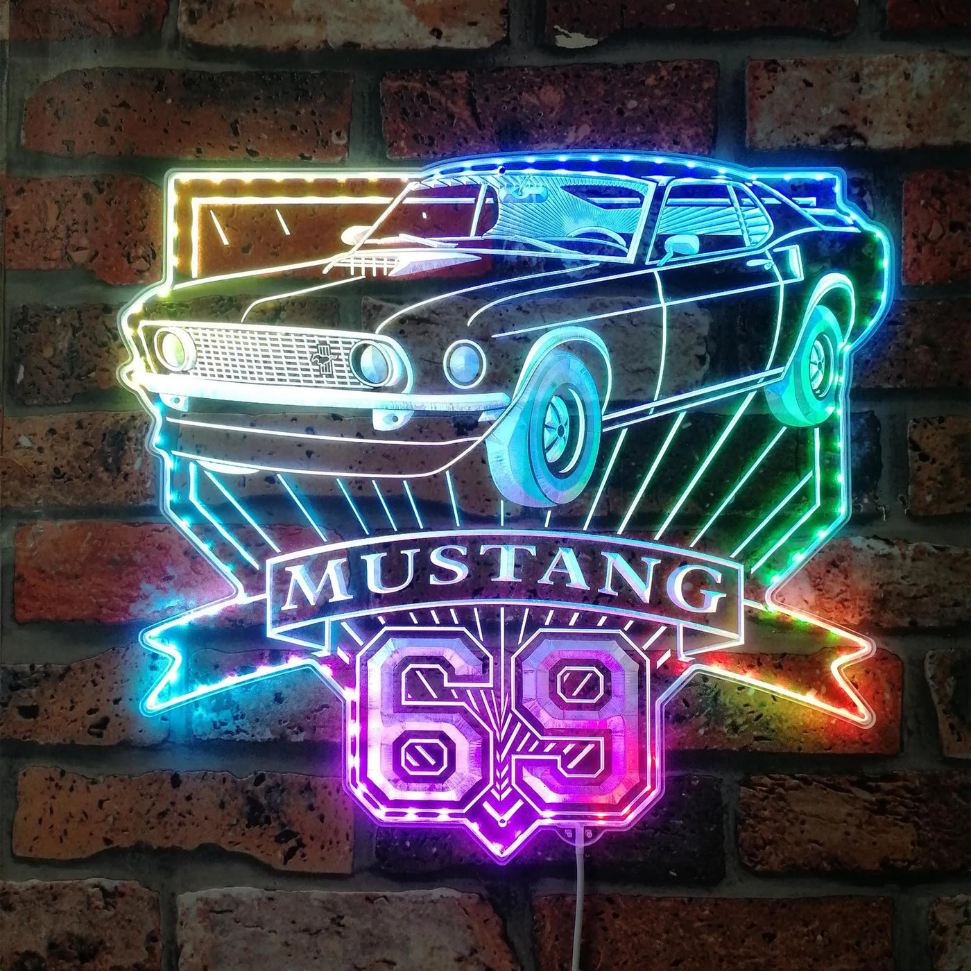 Illumi '69 Mustang RGB LED Sign