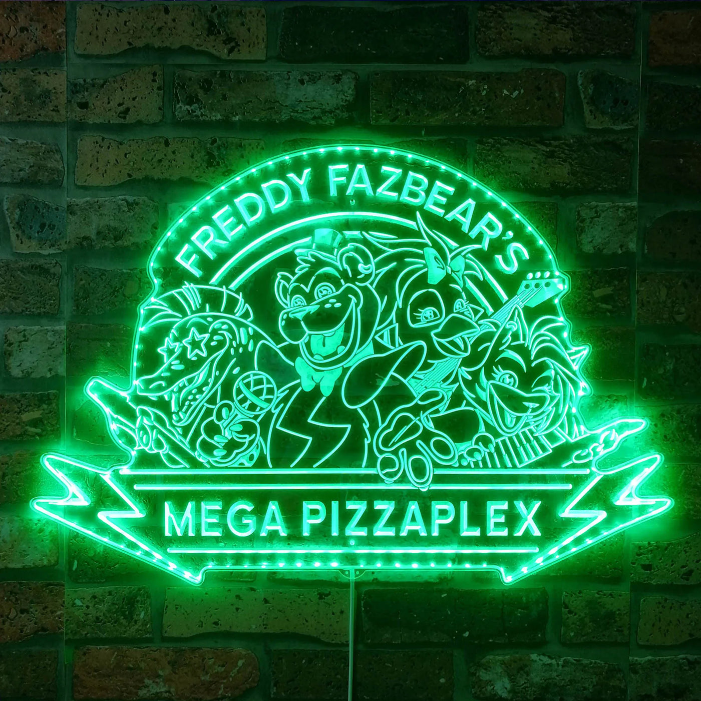 FNAF Freddy Fazbear's Mega Pizzaplex RGB LED Sign