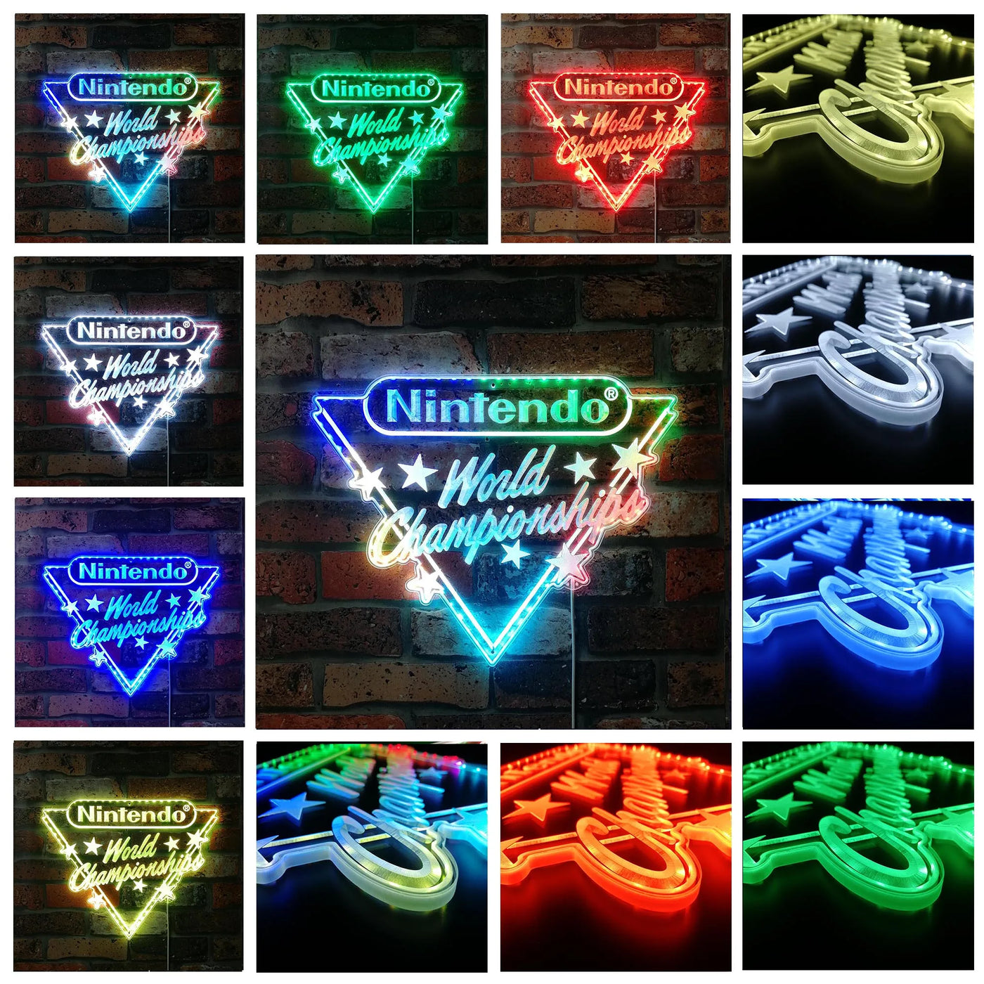 Nintendo World Champions RGB LED Sign