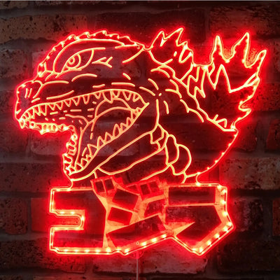 Godzilla Japanese RGB LED Sign