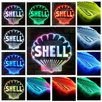 Illumi Shell Oil RGB LED Sign