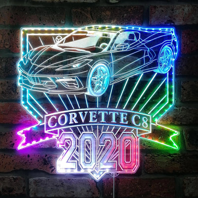 Corvette C8 RGB LED Sign