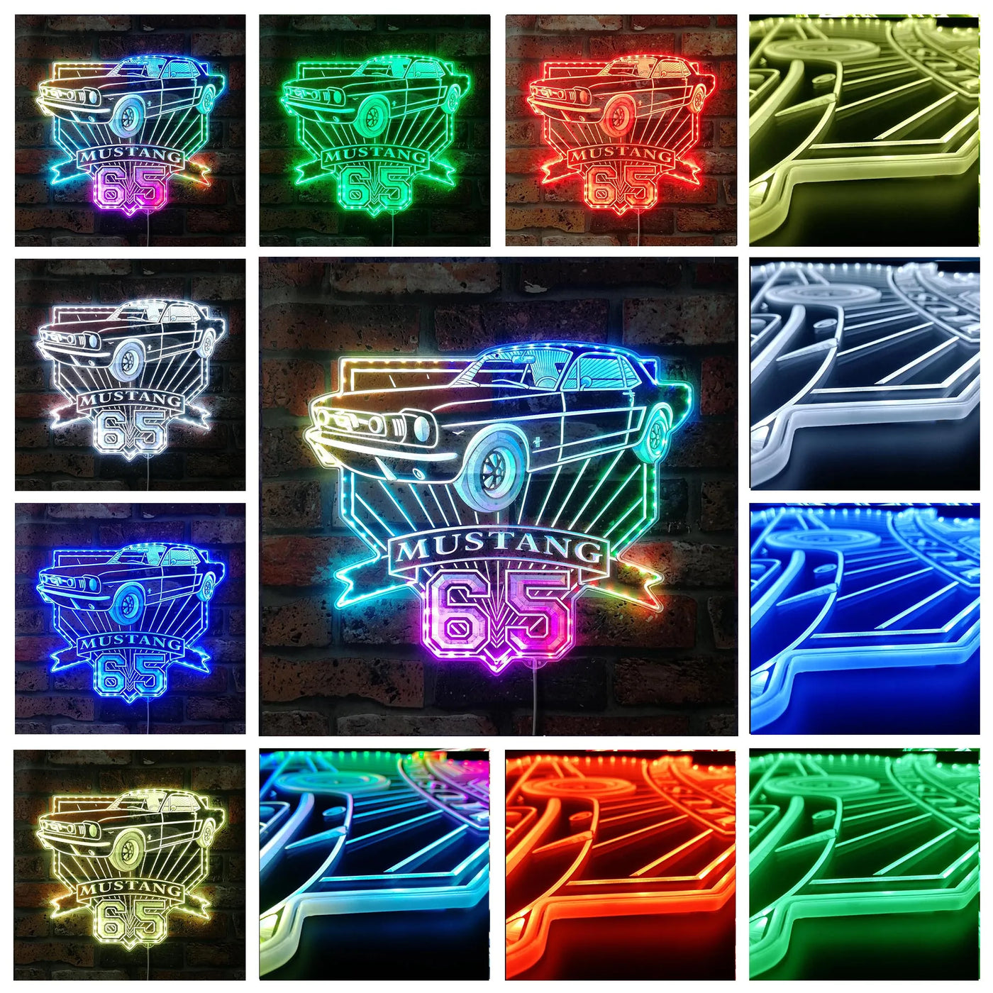 Illumi '65 Mustang RGB LED Sign