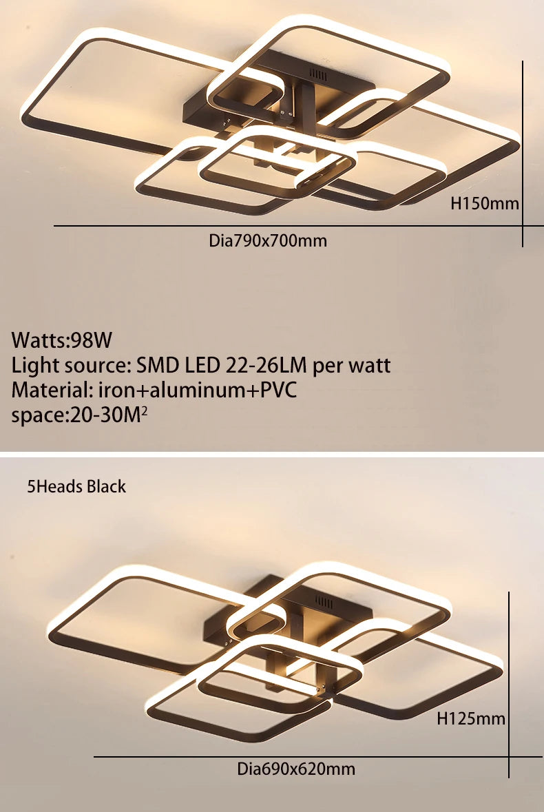 IllumiSqaure Modern LED Ceiling Lights