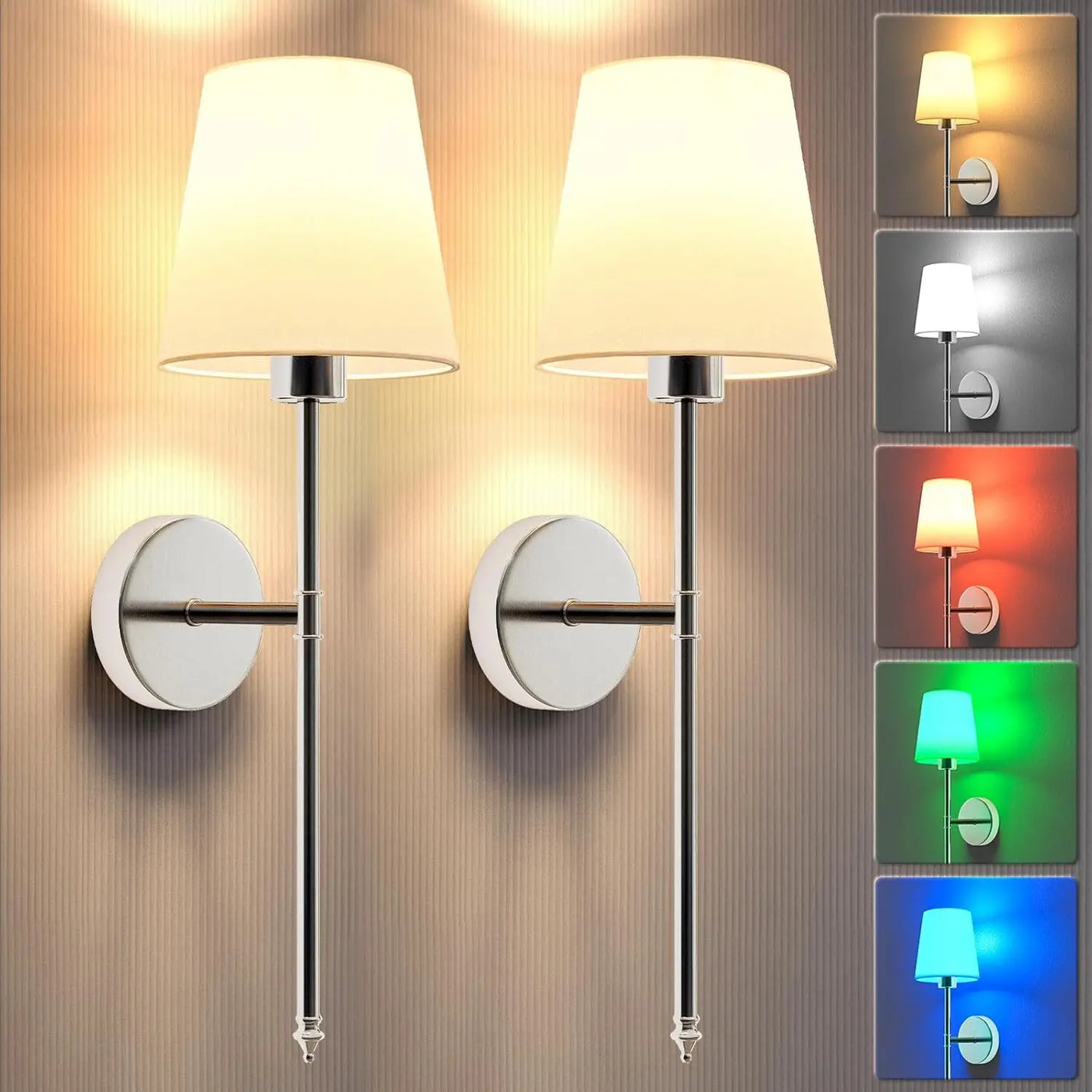 LumiSpectrum Wireless LED Wall Sconces