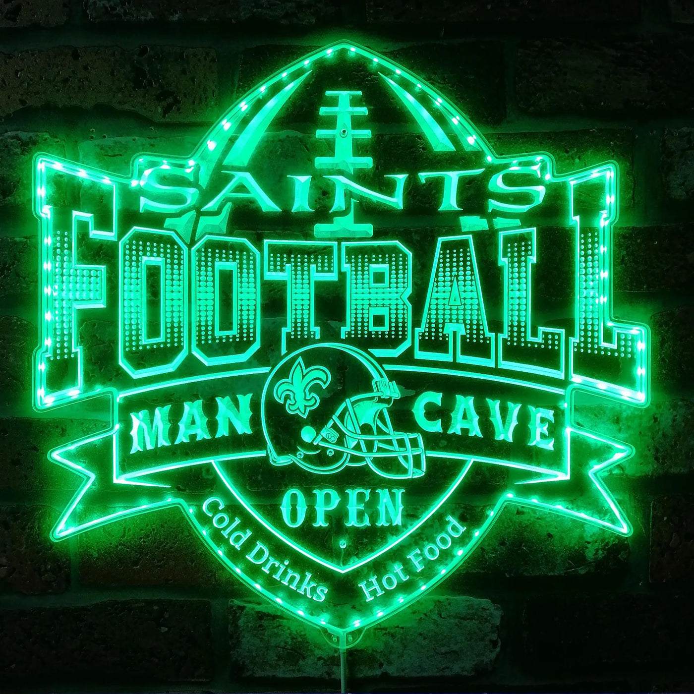 New Orleans Saints Sports Bar RGB LED Sign