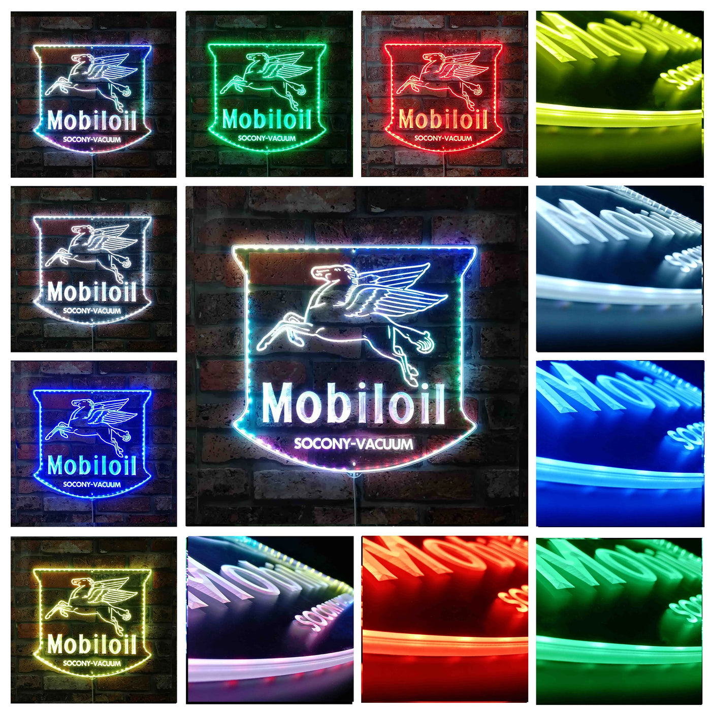 Illumi Mobil Oil RGB LED Sign