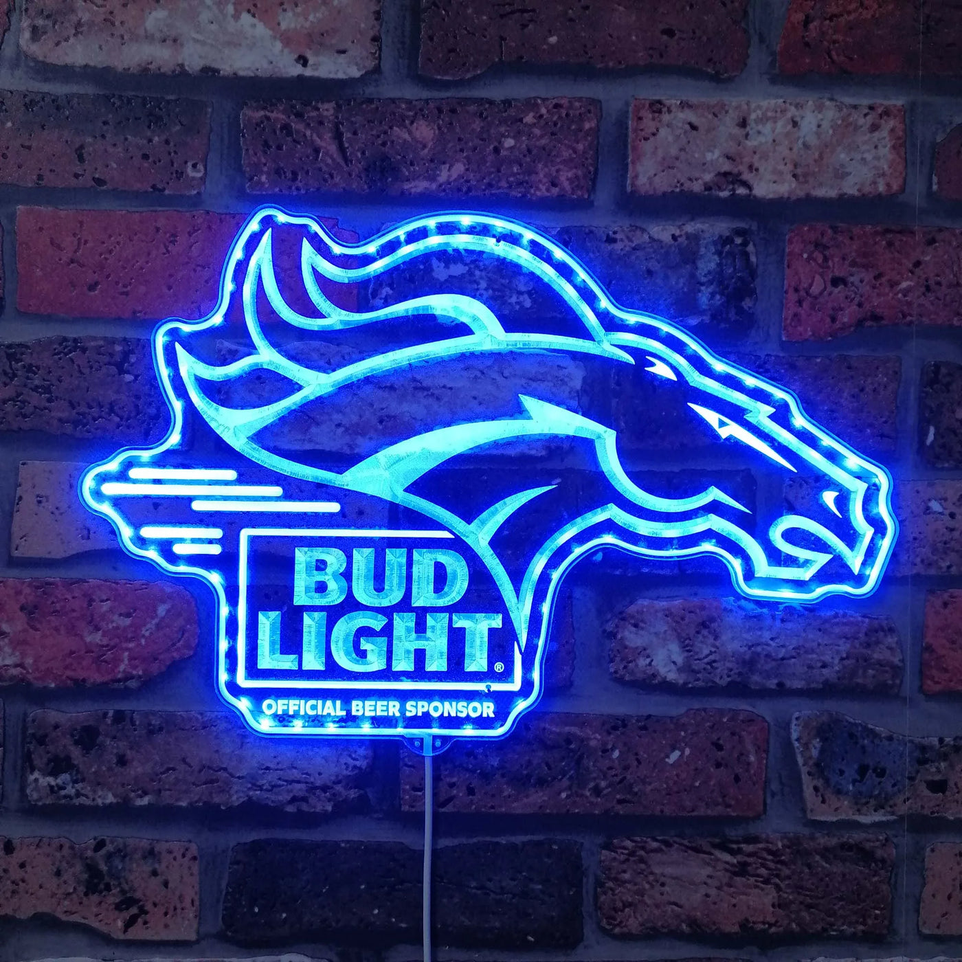 Denver Broncos Bud Light RGB LED Sign