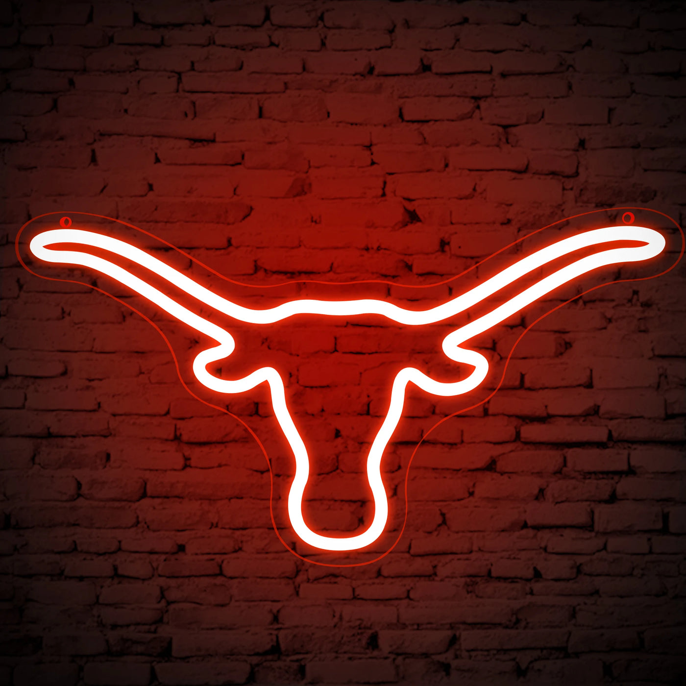 Illumi Hook Em Horns LED Neon Sign