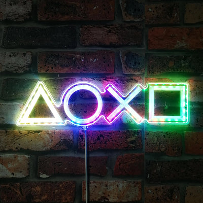 PlayStation Button RGB LED Sign