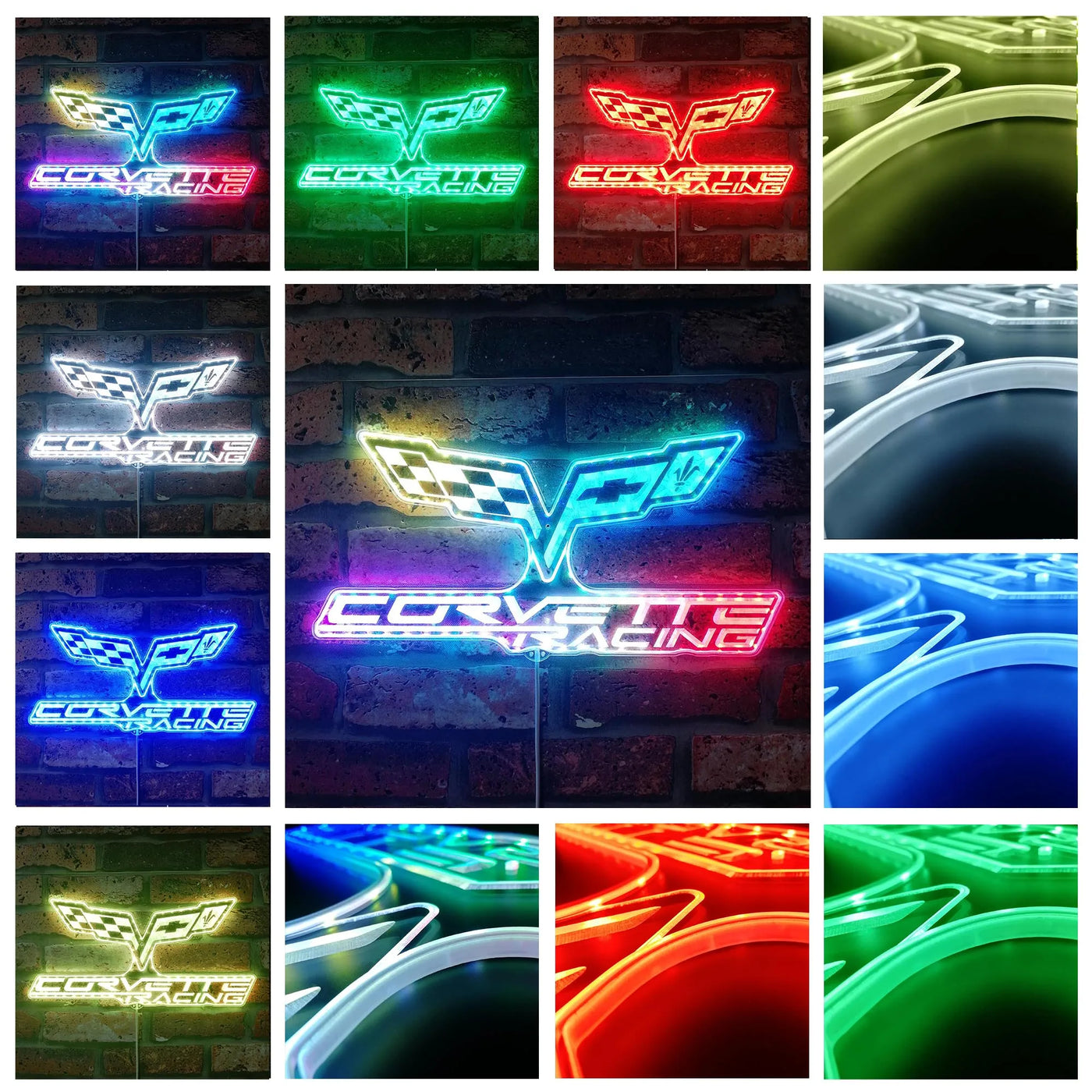 Illumi Corvette Racing RGB LED Sign