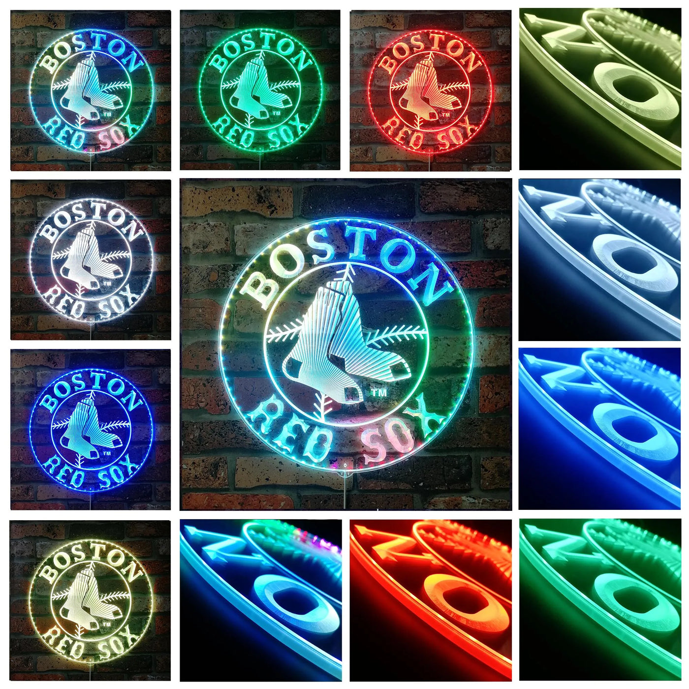 Boston Red Sox Dynamic RGB LED Sign