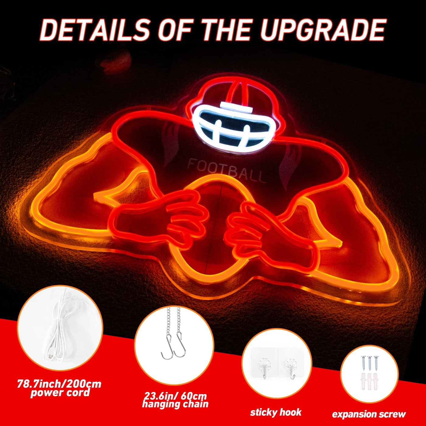 Illumi Football Player Neon LED Sign