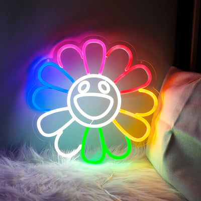 Illumi Rainbow Sunflower Neon LED Sign