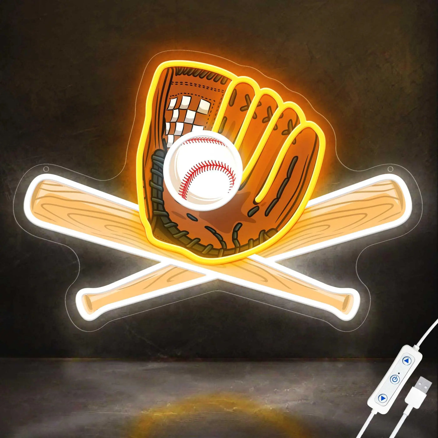 Illumi Baseball Glove & Bat LED Neon Sign