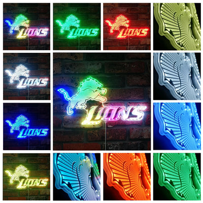 Detroit Lions Dynamic RGB LED Sign