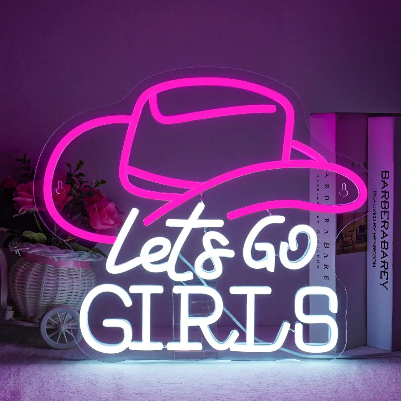 Illumi Cowgirl Lets Go Girls Neon LED Sign