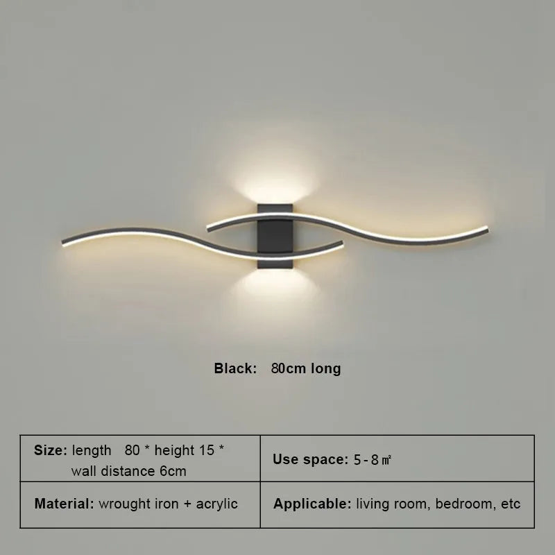 IllumiWavy Modern LED Wall Lamp