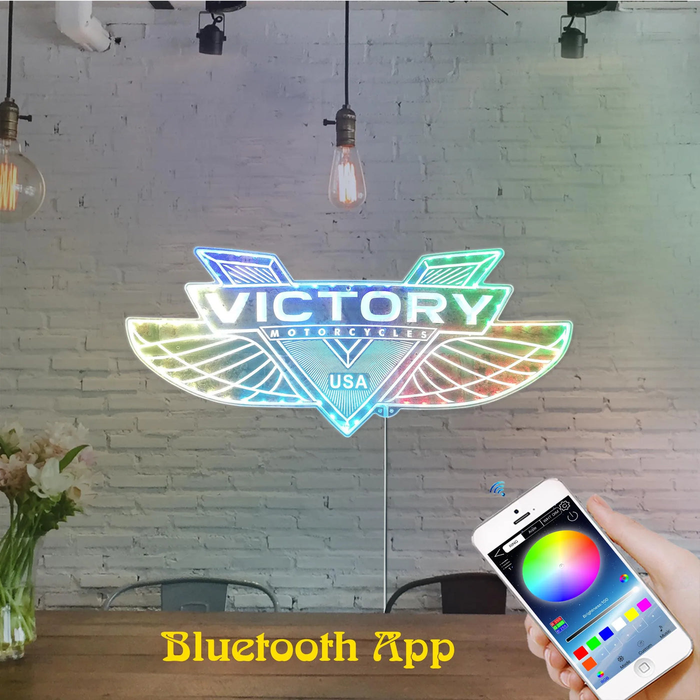 Illumi Victory Motorcycles RGB LED Sign