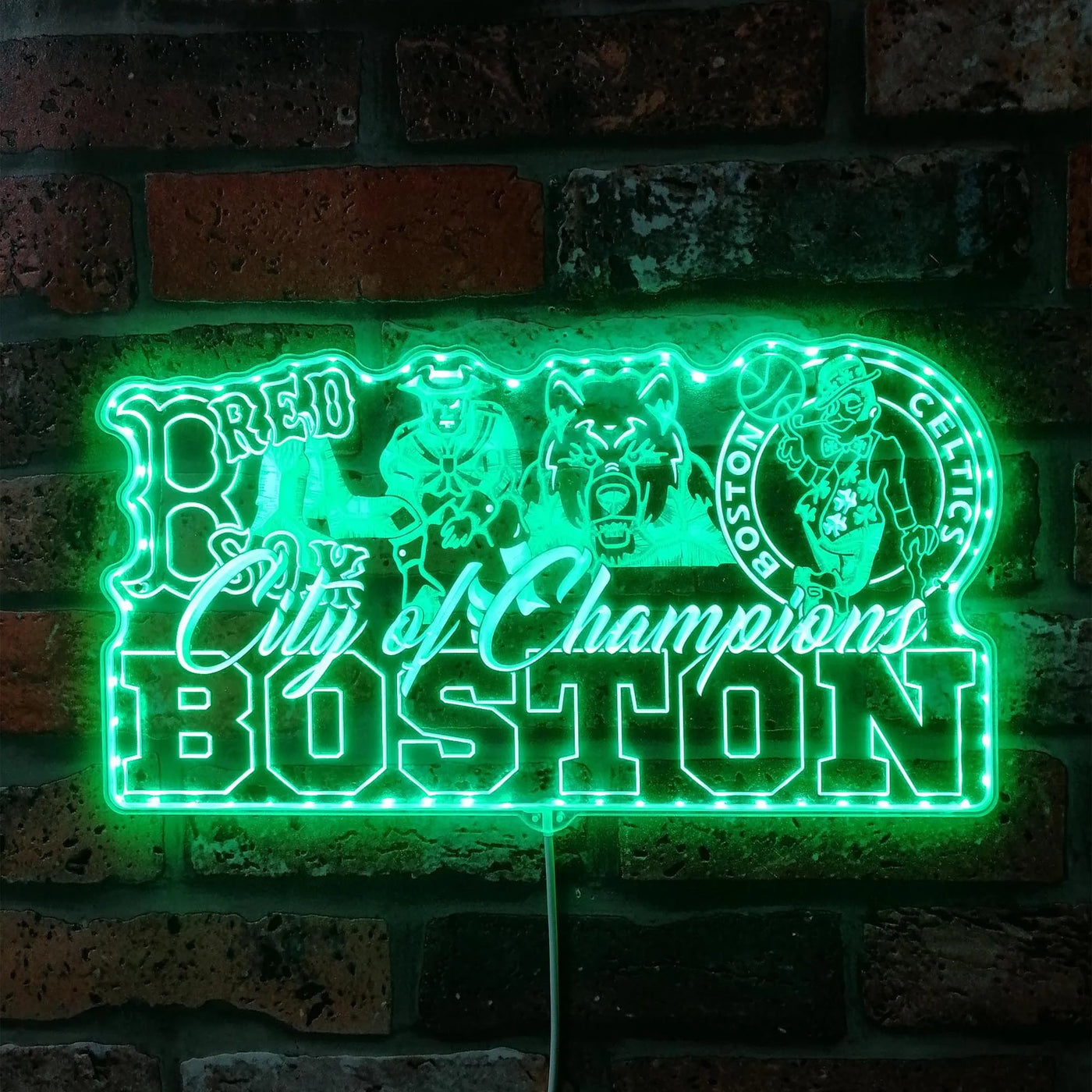 Boston City of Champions RGB LED Sign