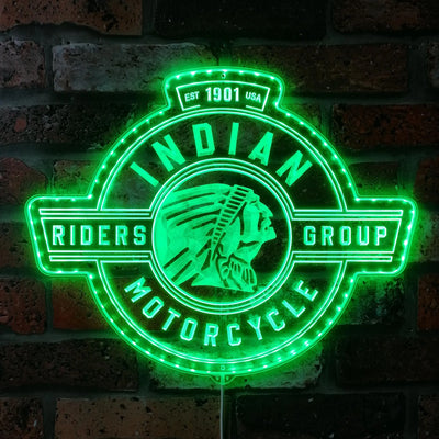 Illumi Indian Motorcycle Riders Group RGB LED Sign