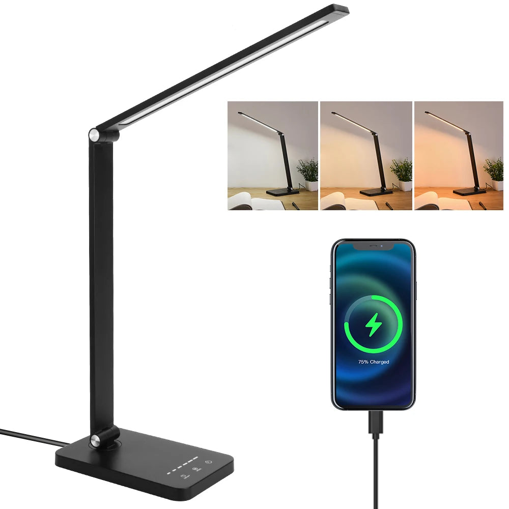 LumiCharge Foldable LED Desk Lamp