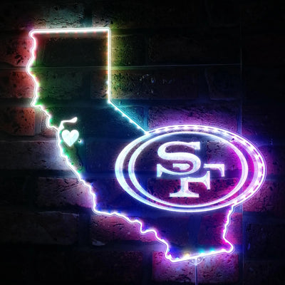 San Francisco 49ers State of California RGB LED Sign