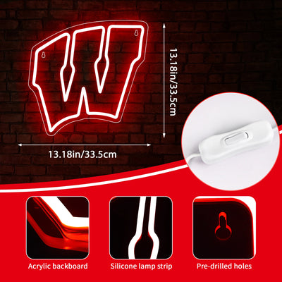 Illumi Wisconsin Badgers LED Neon Sign