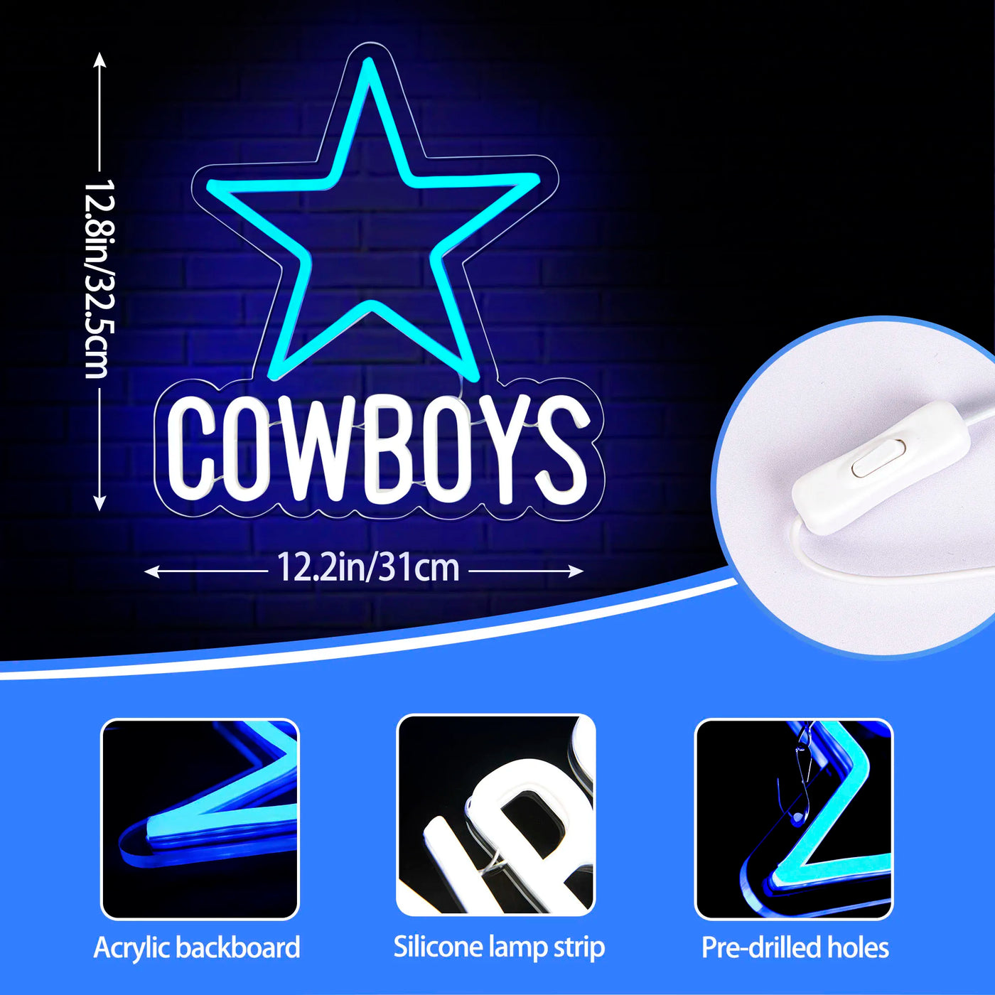 Illumi Dallas Cowboys Neon LED Sign