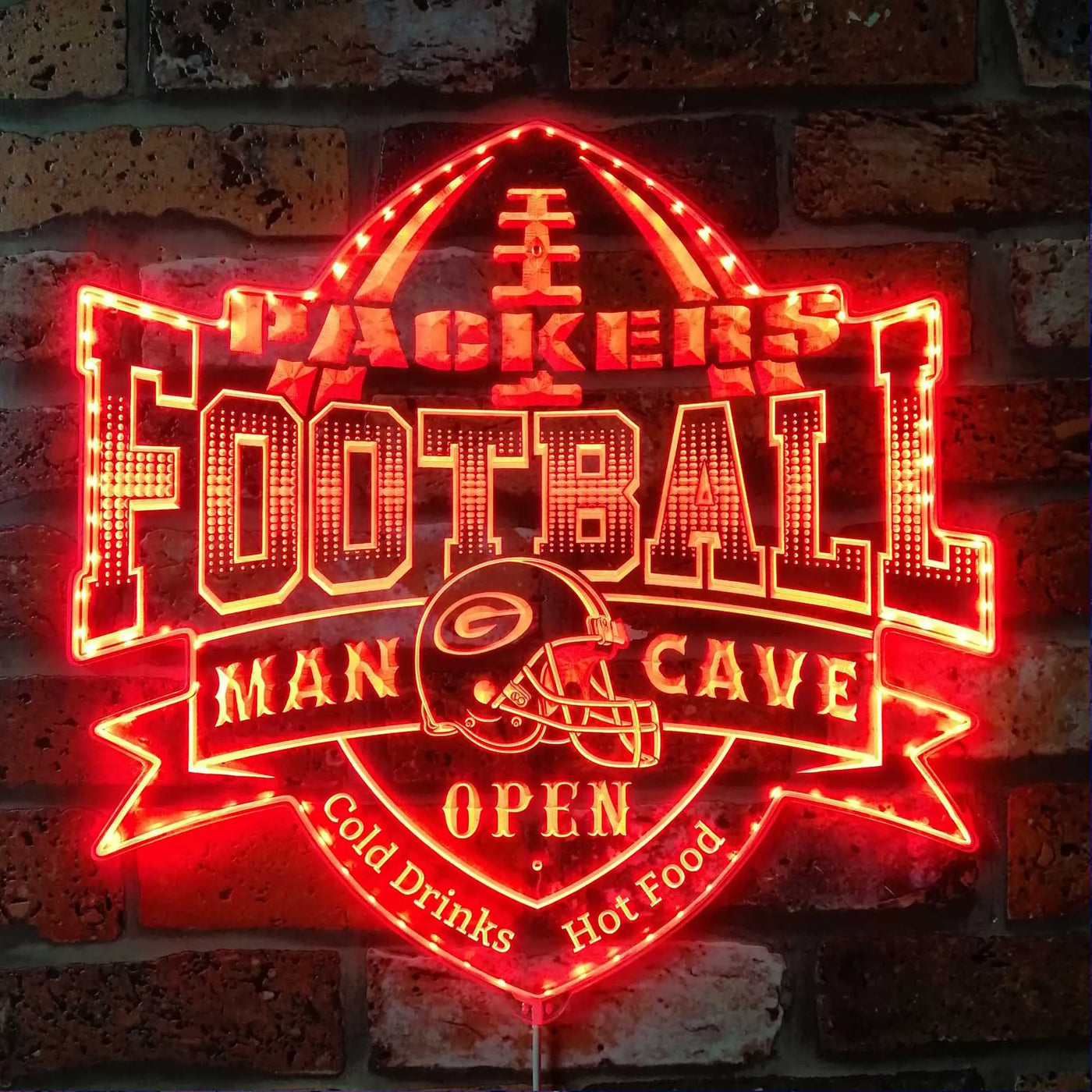 Green Bay Packers Sports Bar RGB LED Sign