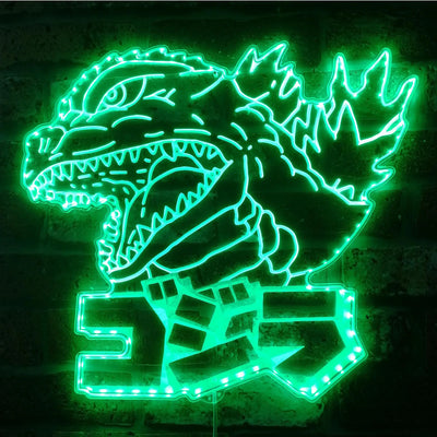 Godzilla Japanese RGB LED Sign