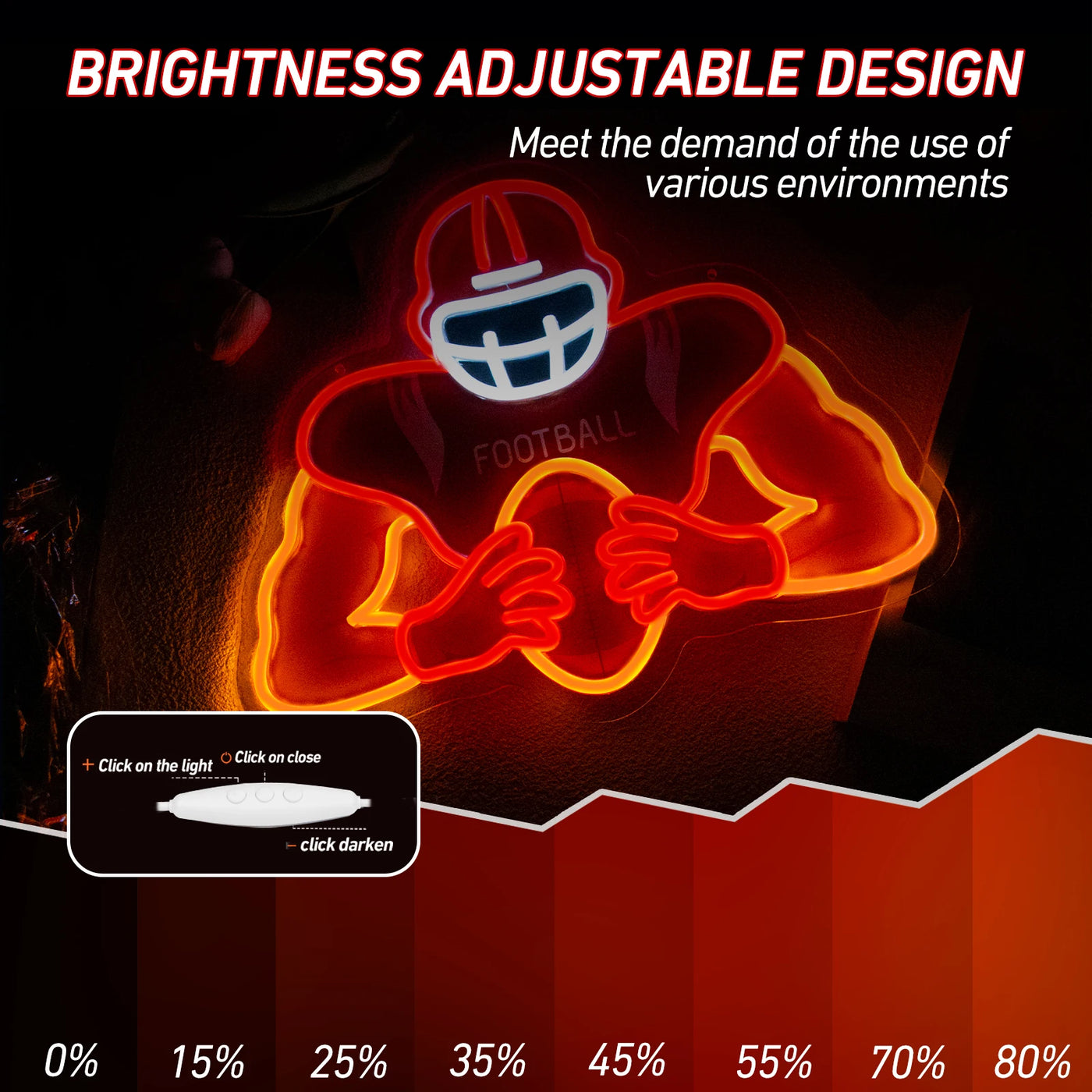 Illumi Football Player Neon LED Sign