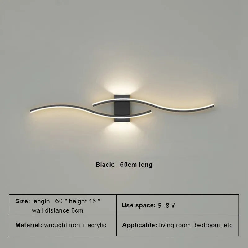 IllumiWavy Modern LED Wall Lamp