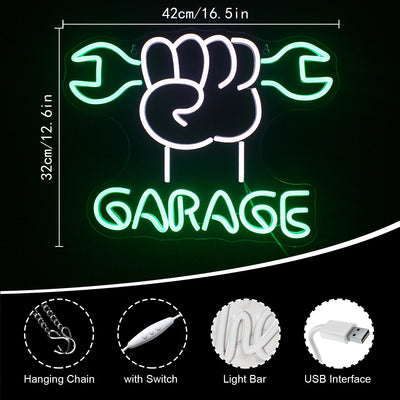 Illumi Garage Wrench Neon Sign